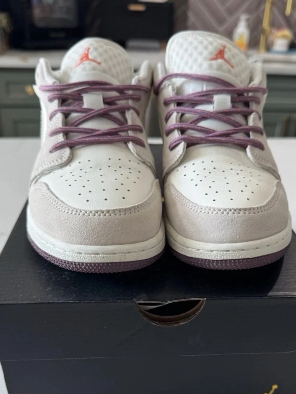 RARE! Nike Air Jordan 1’s, Ruffle/Suede/Cream/Tan, Size 6Y